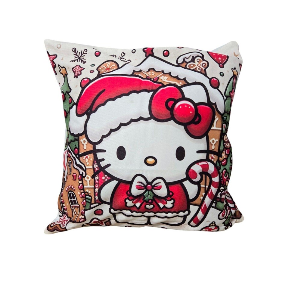 Hello Kitty Christmas cushion pillow cover 18"x18" - Picture 5 of 8